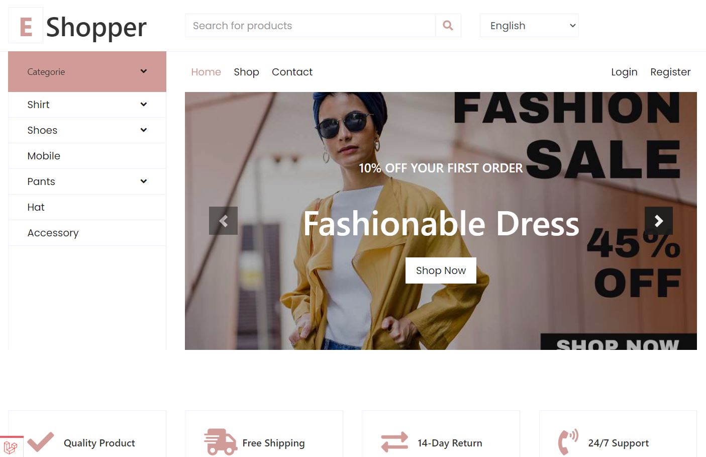 E-commerce Website built with Laravel